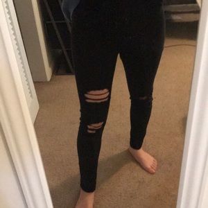 Ripped black jeans